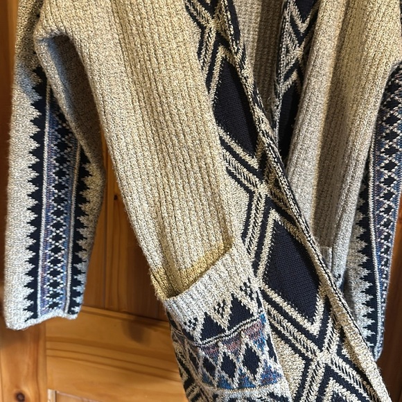 Lucky Brand Aztec Longline Cardigan Sweater - Picture 6 of 9